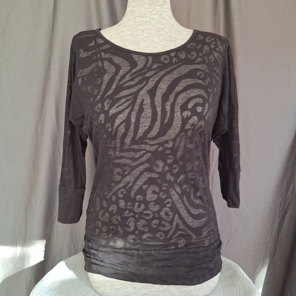 Large Burnout Animal Print Goth Emo Dark Fairy core Goblin Whimsigoth Witchy
